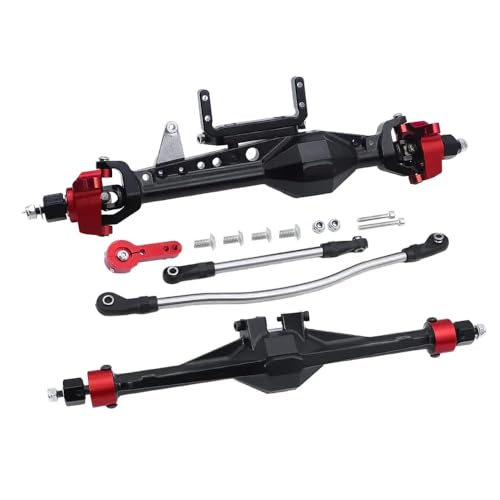 HAUTFENM III Aluminium vorne hinten gerade Achse eingestellt mit 1 10 Skala RC Crawler Car Upgrade Teile III Axi 03007 Achsen(Rear Axle Black) von HAUTFENM