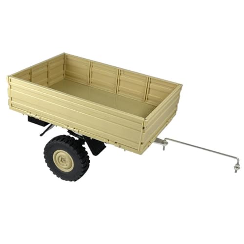 HAUTFENM LD-P06 RC-Autoanhänger Cargo-Träger 1 12 Skala Ersatzteile Zubehör kompatibel mit Unimog-Stil-RC-Fahrzeugen(Yellow) von HAUTFENM