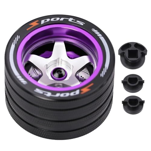 HAUTFENM Lenkrad -Handrad -Sender kompatibel mit Sanwa MT4 MT5 M12 und Futaba 4px 7px 10px NB4 KO Ex Nächstes WFLY X9 RC Radio Fernbedienung(Purple A) von HAUTFENM