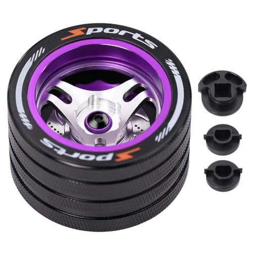 HAUTFENM Lenkrad -Handrad -Sender kompatibel mit Sanwa MT4 MT5 M12 und Futaba 4px 7px 10px NB4 KO Ex Nächstes WFLY X9 RC Radio Fernbedienung(Purple B) von HAUTFENM