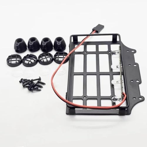HAUTFENM MN82 LC79 Metall Dachträger Gepäckträger mit -Licht 1/12 Skalierungen RC -Auto -Upgrade -Teile, die mit verschiedenen RC -Modellen kompatibel sind(A) von HAUTFENM