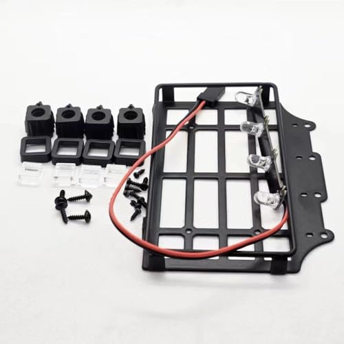 HAUTFENM MN82 LC79 Metall Dachträger Gepäckträger mit -Licht 1/12 Skalierungen RC -Auto -Upgrade -Teile, die mit verschiedenen RC -Modellen kompatibel sind(B) von HAUTFENM