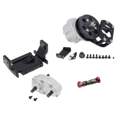 HAUTFENM Metal R3 Eingeschwindigkeitsgetriebe Transmissionsübertragung für 1 10 Skala RC Crawler kompatibel mit Geland II FJ40- und D110 -Modellen(1 Set Silver) von HAUTFENM