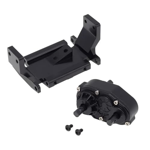 HAUTFENM Metal R3 Eingeschwindigkeitsgetriebe Transmissionsübertragung für 1 10 Skala RC Crawler kompatibel mit Geland II FJ40- und D110 -Modellen(Transfer Case Black) von HAUTFENM
