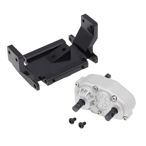 HAUTFENM Metal R3 Eingeschwindigkeitsgetriebe Transmissionsübertragung für 1 10 Skala RC Crawler kompatibel mit Geland II FJ40- und D110 -Modellen(Transfer Case Silver) von HAUTFENM