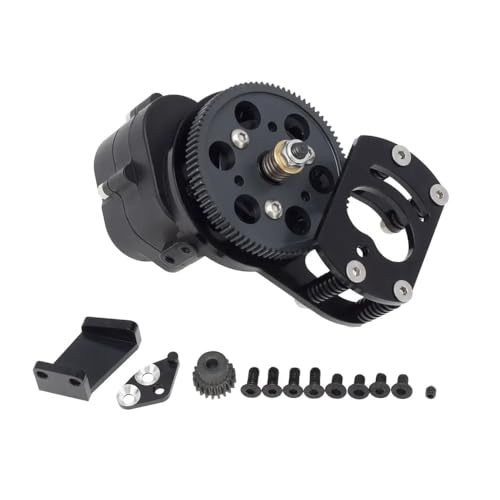 HAUTFENM Metal R3 Eingeschwindigkeitsgetriebe Transmissionsübertragung für 1 10 Skala RC Crawler kompatibel mit Geland II FJ40- und D110 -Modellen(Transmission Black) von HAUTFENM