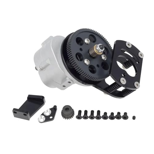 HAUTFENM Metal R3 Eingeschwindigkeitsgetriebe Transmissionsübertragung für 1 10 Skala RC Crawler kompatibel mit Geland II FJ40- und D110 -Modellen(Transmission Silver) von HAUTFENM