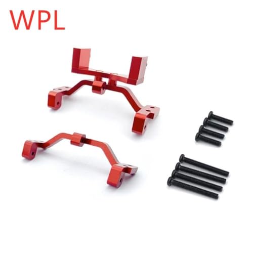 HAUTFENM Mn Mn99s Mn45 C14 C24 B14 B24 Metall -Pull -Stangenhalterung und Servohalterung Klassen -Upgrade -Teile, die mit RC -Autos kompatibel sind(WPL Red) von HAUTFENM
