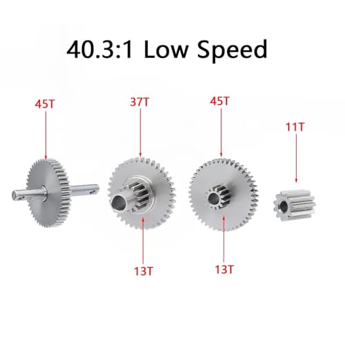 HAUTFENM Stahl -Overdrive -Unterdrive -Zahnrad für 1 18 -Skala RC Crawler Getrade -Upgrade kompatibel mit dem -Stift -Kit kompatibel(Underdrive Gear) von HAUTFENM