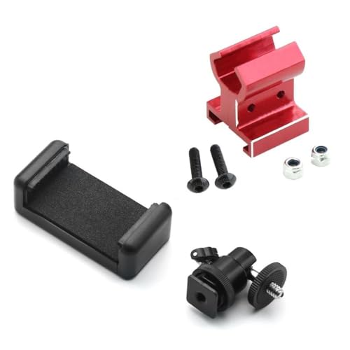 HAUTFENM TRX6 E-Maxx RC Car Metal Metal TQI Sendermontierhalter Upgrade-Zubehör kompatibel mit ähnlichen Modellen(Red) von HAUTFENM