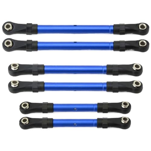 HAUTFENM Turnbuckle Set für 1 10 Skala RC -Autos kompatibel mit Hoss und 4x4 Models Lenkerlink -Stange Pull -Stange Upgrade Teile 4 Teile(Blue) von HAUTFENM