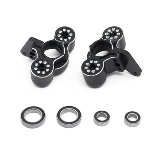 Lenkungsblock und Hub -Träger für 1 8 und 1 7 Skala RC -Autos kompatibel mit Talion -Straftaten Mojave -Verstöße unbegrenzt Fireteam 6S -Modelle(Front Black) von HAUTFENM