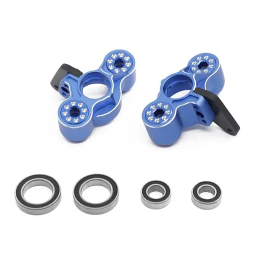 Lenkungsblock und Hub -Träger für 1 8 und 1 7 Skala RC -Autos kompatibel mit Talion -Straftaten Mojave -Verstöße unbegrenzt Fireteam 6S -Modelle(Front Blue) von HAUTFENM