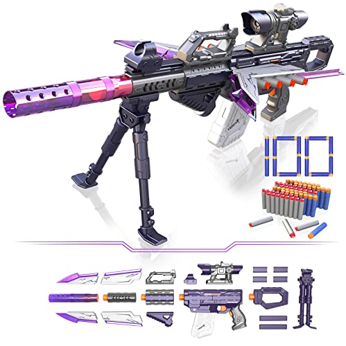 HAUTIK Elektrisch Spielzeug Pistole für Nerf Gun Sniper, 100+ Stil Automatisch Toy Blaster Gun 100 Darts mit Scope, Elektrische Geschenk für Jungen ab 6-12 Jahre Marineblau HAUTIK Elektrisch Spielzeug Pistole für Nerf Gun Sniper, 100+ Stil Automatisch Toy Blaster Gun 100 Darts mit Scope, Elektrische Geschenk für Jungen ab 6-12 Jahre Marineblau von HAUTIK