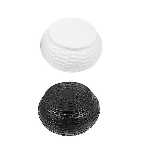HAWILLOSCH 1 Paar Schachkasten Schach gehen Schach aufbewahrungskoffer klein Schachbox Schachfiguren Aufbewahrung Schachbrett Halter für Schachsteine kreisförmige Schachgläser Plastik Weiß von HAWILLOSCH
