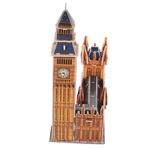 HAWILLOSCH 1 Satz Big Ben-Modell Londoner Rätsel Puzzle Bauen Bauen Rätsel Gedankenrätsel Puzzle- Für Erwachsene Souvenirs Aus Großbritannien Puzzlespiel Papier von HAWILLOSCH