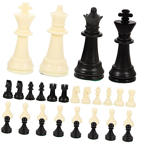 HAWILLOSCH 1 Satz Ersatz Schachfiguren aus Kunststoff Internationaler Schachspiel Figuren Königshöhe ohne Schachbrett für Spiele und Unterricht HAWILLOSCH 1 Satz Ersatz Schachfiguren aus Kunststoff Internationaler Schachspiel Figuren Königshöhe ohne Schachbrett für Spiele und Unterricht von HAWILLOSCH