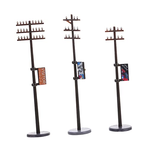 HAWILLOSCH 1 Satz Telefon mast Modell Diorama-Bausatz Landschaft Zubehör für Sandtischszenen Modelle von Telegrafenmasten DIY-Versorgung Mikrotelegrafenmasten Mini-Park-Dekore Plastik HAWILLOSCH 1 Satz Telefon mast Modell Diorama-Bausatz Landschaft Zubehör für Sandtischszenen Modelle von Telegrafenmasten DIY-Versorgung Mikrotelegrafenmasten Mini-Park-Dekore Plastik von HAWILLOSCH