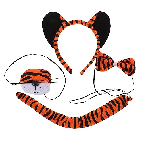 HAWILLOSCH 1 Satz Tiger-Anzug Tigerohren und für Erwachsene Tiger- Junge Tierkostüm für Tiger-Stirnband Cosplay Kostüm Tiger Tierstirnband Tierohren für Cosplay Stoff von HAWILLOSCH