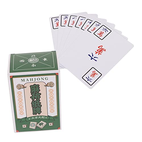 HAWILLOSCH 1 Satz Tragbare Mahjong Karten Spieleset Lustiges Chinesisches Mahjong Kartenspiel für Reisen Party und Freizeitaktivitäten Hochwertige Verarbeitung und Klare Drucktechnik HAWILLOSCH 1 Satz Tragbare Mahjong Karten Spieleset Lustiges Chinesisches Mahjong Kartenspiel für Reisen Party und Freizeitaktivitäten Hochwertige Verarbeitung und Klare Drucktechnik von HAWILLOSCH