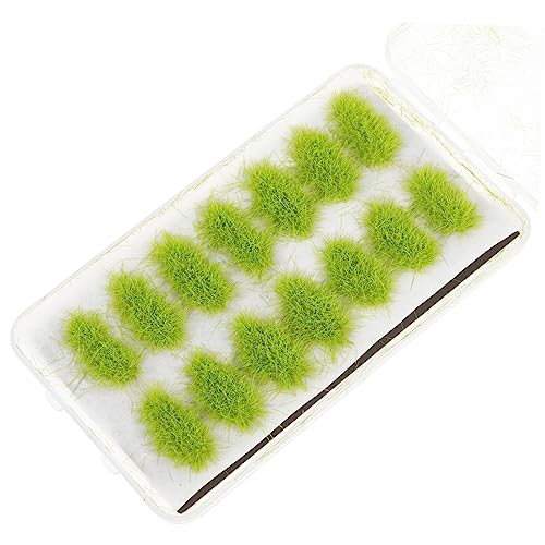 HAWILLOSCH 1 Schachtel Graskorb-Modell Grasmatte Miniatur-basisgelände Künstlich Groß Miniatur-Kunstrasen Grasverzierung Miniatur Hausschmuck Kunststoff-Gras-Cluster Miniaturornament Plastik von HAWILLOSCH
