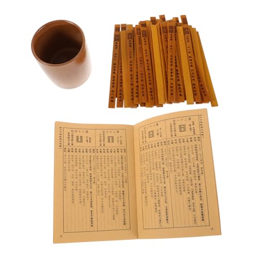 HAWILLOSCH 1 Set Bambus-wahrsagestäbe, Chinesische Wahrsagestäbe Mit Buch Und Bild, Wahrsagerequisiten Für Wahrsagespiele, Retro-spielkonsole HAWILLOSCH 1 Set Bambus-wahrsagestäbe, Chinesische Wahrsagestäbe Mit Buch Und Bild, Wahrsagerequisiten Für Wahrsagespiele, Retro-spielkonsole von HAWILLOSCH