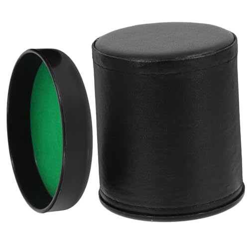 HAWILLOSCH 1 Set Geräuschloser Leder Siebbecher Geschmeidige Würfelhalter Kompakter Würfelhalter Stille Schüttelspiel Würfelbecher Würfelstreuer Würfelbecher Würfelrollbecher von HAWILLOSCH