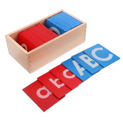 HAWILLOSCH Montessori-Spielzeug Für Kleinkinder Jungen Und Mädchen Lernkarten Mit Pädagogischem Aus Holz Montessori-Alphabet-lernwerkzeuge von HAWILLOSCH