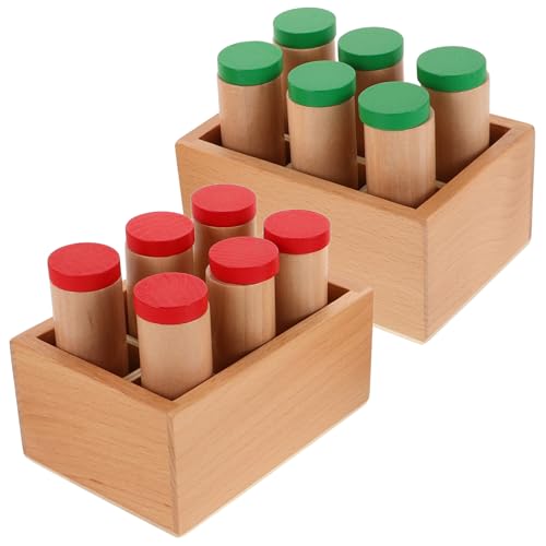HAWILLOSCH 1 Set Klangzylinder Mit Holzkiste, Montessori-sensormaterial, Klangkästen Für Jungen Und Mädchen, Pädagogisches Rasselspielzeug, Multi HAWILLOSCH 1 Set Klangzylinder Mit Holzkiste, Montessori-sensormaterial, Klangkästen Für Jungen Und Mädchen, Pädagogisches Rasselspielzeug, Multi von HAWILLOSCH