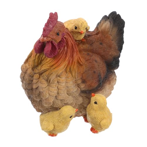 HAWILLOSCH 1 Set Realistischer Harz Henne Statue Hühnerharz Garten Ornament Craft Ornament Statue Harz Chicken Garten Orament Künstliche Henne von HAWILLOSCH