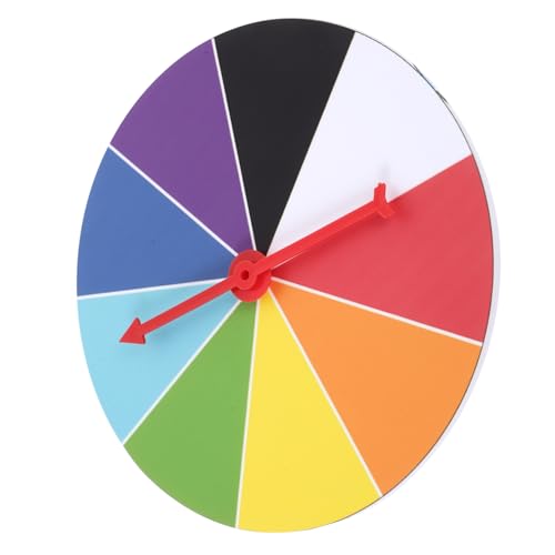 HAWILLOSCH 1 Stück Lotteriemaschine Draw Aktivität Farbe Preisrad Schwarze deko Preisrad zum Aufhängen an der Wand wiederverwendbarer Drehteller PVC Colorful von HAWILLOSCH