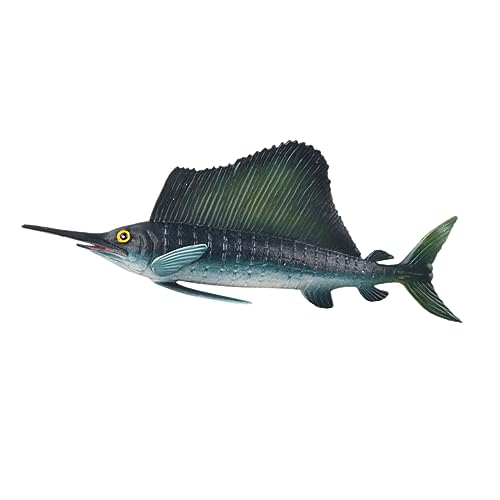 HAWILLOSCH 1stück Simuliertes Segelfisch Kunststoff Meereslebewesen Deko Für Zuhause Oder Geschäft Mini Tier Ornament von HAWILLOSCH
