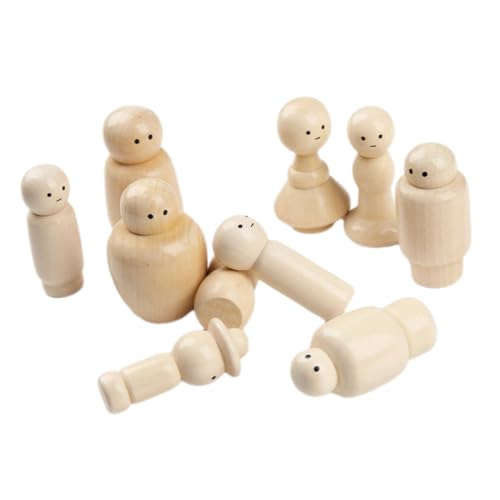 HAWILLOSCH 10 Stück Holzfiguren Peg-Puppe Mein Puppe Mit Haaren Unvollendete Menschenpflock Aus Holz Leute Pfeifen Puppendekor Aus Holzpflöcken Puppen Aus Holz HAWILLOSCH 10 Stück Holzfiguren Peg-Puppe Mein Puppe Mit Haaren Unvollendete Menschenpflock Aus Holz Leute Pfeifen Puppendekor Aus Holzpflöcken Puppen Aus Holz von HAWILLOSCH