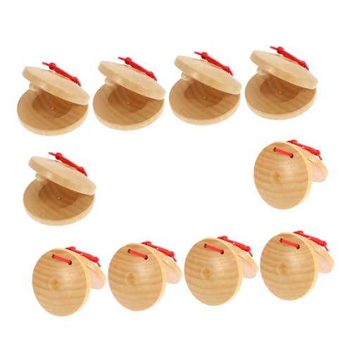 HAWILLOSCH 10 Stück Kastagnettenspielzeug Für Kinder: Fingerschlaginstrumente Aus Holz Für Kinder, Schulmusikspielzeug Für Rhythmustraining, Orff-musikunterricht HAWILLOSCH 10 Stück Kastagnettenspielzeug Für Kinder: Fingerschlaginstrumente Aus Holz Für Kinder, Schulmusikspielzeug Für Rhythmustraining, Orff-musikunterricht von HAWILLOSCH