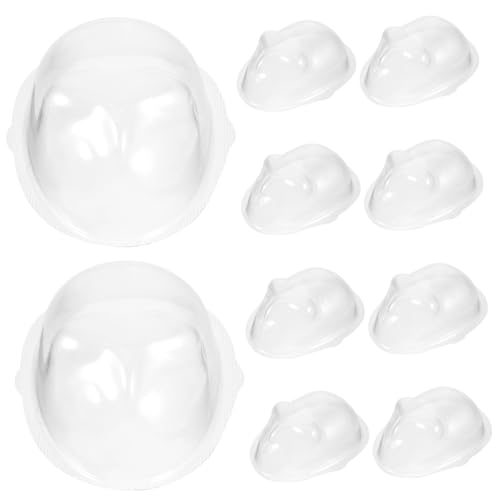 HAWILLOSCH 10 Stück Transparente Puppenmasken für DIY Bastelarbeiten Halloween Gesichtsabdeckungen für Miniaturpuppen und Plüschtiere Effektiver Schutz vor Verunreinigungen von HAWILLOSCH