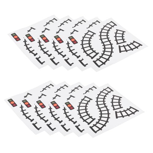 HAWILLOSCH Zuggleis-Aufkleber-Set 10 Stück Straßenschild-Aufkleber Für Das Klassenzimmer Heimdekoration von HAWILLOSCH