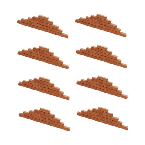 HAWILLOSCH 100 Stück Miniatur Ziegelsteine Sandtisch Modellbausteine Realistische Mini Backsteine für DIY Landschaftsbau Mikro Szenerie Zubehör Bastelmaterial von HAWILLOSCH