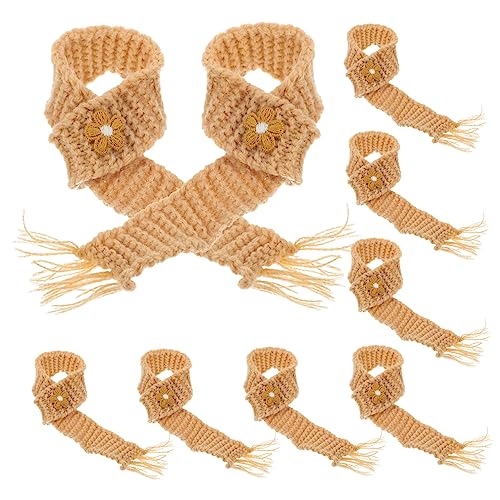 HAWILLOSCH Hübsches Mini-schal-Set Aus Strick Für Puppen Dekorative Weinflaschen 10-TLG. Partygeschenke Weiche Bequeme Baumwolle von HAWILLOSCH