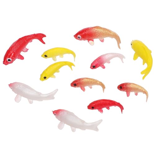 HAWILLOSCH 10Stücke Modelle Realistische Fische für Puppenhaus und Terrarium Dekoration Zubehör für Kreative DIY Projekte von HAWILLOSCH