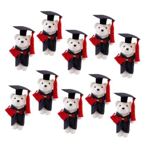 HAWILLOSCH 10pcs Abschlussbär Niedlicher Arzt Bär Plüsch Für Die Saison Für Mini Bear Für Blumenstrauß Abschlussfeier Vorräte von HAWILLOSCH