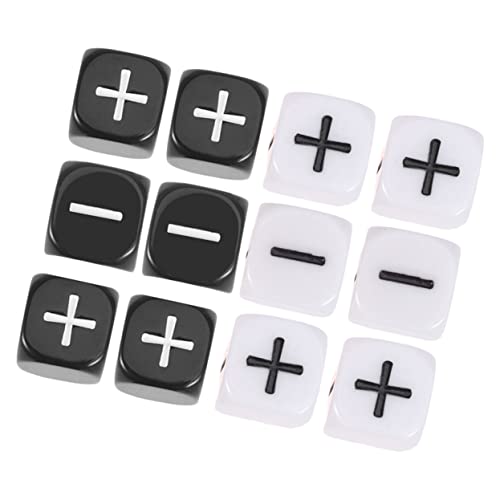 HAWILLOSCH 12 Stücke Acryl Minus Plus Zeichen Würfel Spielzeug Große Größe Jungen Und Mädchen Spiel Würfel Für Party Bar Spiel HAWILLOSCH 12 Stücke Acryl Minus Plus Zeichen Würfel Spielzeug Große Größe Jungen Und Mädchen Spiel Würfel Für Party Bar Spiel von HAWILLOSCH