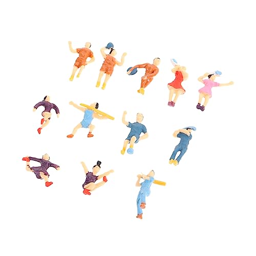 HAWILLOSCH 12 Stück Sandtisch -Gebäude -Modellfiguren Zahlen Miniaturbasis Menschenmodelle auf dem Sandtisch Mini-Menschen- Miniaturfiguren Figurenmodell Miniaturmenschen Plastik von HAWILLOSCH