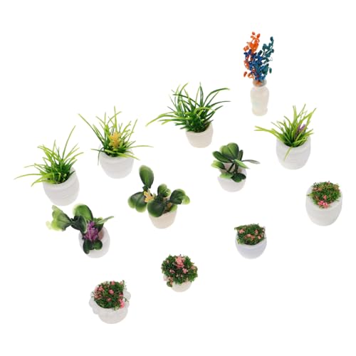 HAWILLOSCH 12-teiliges Gemischtes Miniatur-Bonsai-Modell Mini-landschafts-Bonsai- Mini-blumentopf-Set Für Puppenhaus Pflegeleichte Pflanzen HAWILLOSCH 12-teiliges Gemischtes Miniatur-Bonsai-Modell Mini-landschafts-Bonsai- Mini-blumentopf-Set Für Puppenhaus Pflegeleichte Pflanzen von HAWILLOSCH