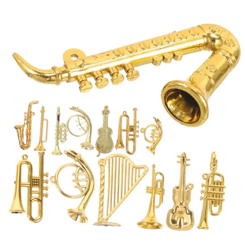 HAWILLOSCH 14 Teiliges Set Mini Musikinstrumente Für Weihnachtsbaum Deko DIY Miniatur Instrumente Für Bastelprojekte Geschenkideen Und Festlichkeiten HAWILLOSCH 14 Teiliges Set Mini Musikinstrumente Für Weihnachtsbaum Deko DIY Miniatur Instrumente Für Bastelprojekte Geschenkideen Und Festlichkeiten von HAWILLOSCH