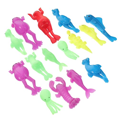 HAWILLOSCH 15 Stück Streichspielzeug Finger Tiere Elastische Wiederverwendbare Finger Shooter für Kinder Lustiges Stressabbau Spielzeug für Partys und Aprilscherze von HAWILLOSCH