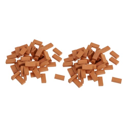 HAWILLOSCH 150 Stück Mini-Steine Schaumstoffziegel Wand Miniaturgebäude Ästhetisch Mini-gartenziegel Puppenhaus-bausteine Ziegel Für Den Garten Ziegel Kleiner Miniaturstein Ton von HAWILLOSCH