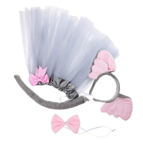 HAWILLOSCH 1Satz Elefant Kostüm Set für Teiliges Cosplay Outfit mit Tüllrock und Stirnband für Halloween Geburtstagsfeiern und Karneval Flauschige Textur Kreative Party Deko von HAWILLOSCH