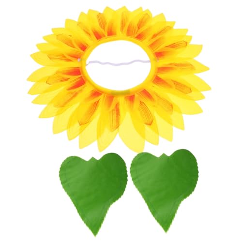 HAWILLOSCH 1Satz Sonnenblumen Kopfbedeckung mit Handschuhen Lustiges Kostüm für Halloween Gartenpartys und Sportveranstaltungen Fotorequisite und Partygeschenk HAWILLOSCH 1Satz Sonnenblumen Kopfbedeckung mit Handschuhen Lustiges Kostüm für Halloween Gartenpartys und Sportveranstaltungen Fotorequisite und Partygeschenk von HAWILLOSCH
