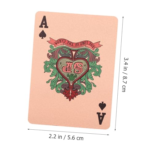 HAWILLOSCH 1Satz wasserdichte Pokerkarten Professionelle Spielkarten für Trickspiele und Familienunterhaltung Roségold mit Karomuster Langlebig und Sicher Partys von HAWILLOSCH