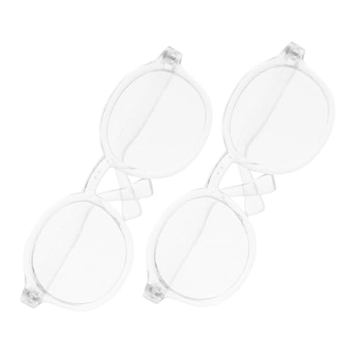 HAWILLOSCH 2 Puppenbrillen: Kleine Brille Mit Klaren Gläsern, Retro-mini-Sonnenbrille, Stoffpuppe, Anziehbrille, Haustierkostüm-zubehör, Cosplay-Requisiten HAWILLOSCH 2 Puppenbrillen: Kleine Brille Mit Klaren Gläsern, Retro-mini-Sonnenbrille, Stoffpuppe, Anziehbrille, Haustierkostüm-zubehör, Cosplay-Requisiten von HAWILLOSCH
